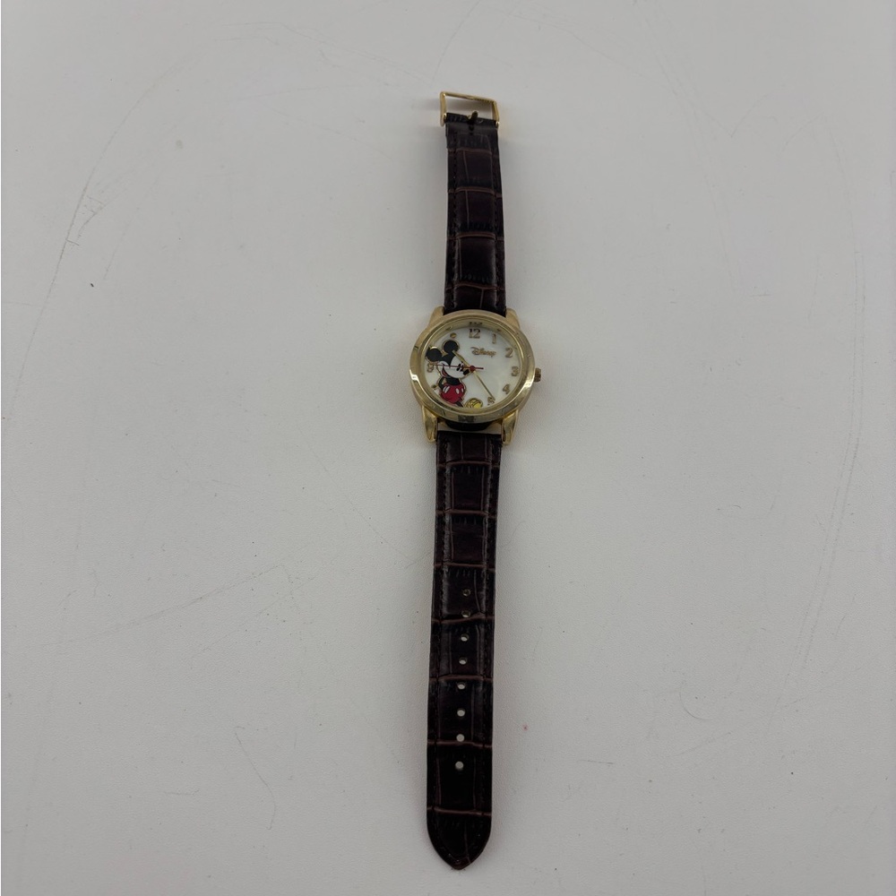 Disney Mickey Mouse Accutime Women’s Brown Leather Watch
